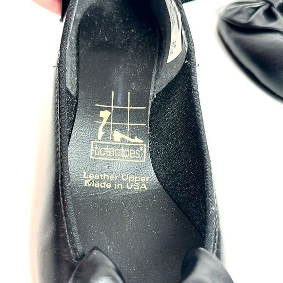 NWOB Tic Tac Toes STORMY Dance Black Mary Jane Shoes with Bow US 8W - Picture 9 of 12